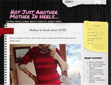 Tablet Screenshot of motherinheels.com